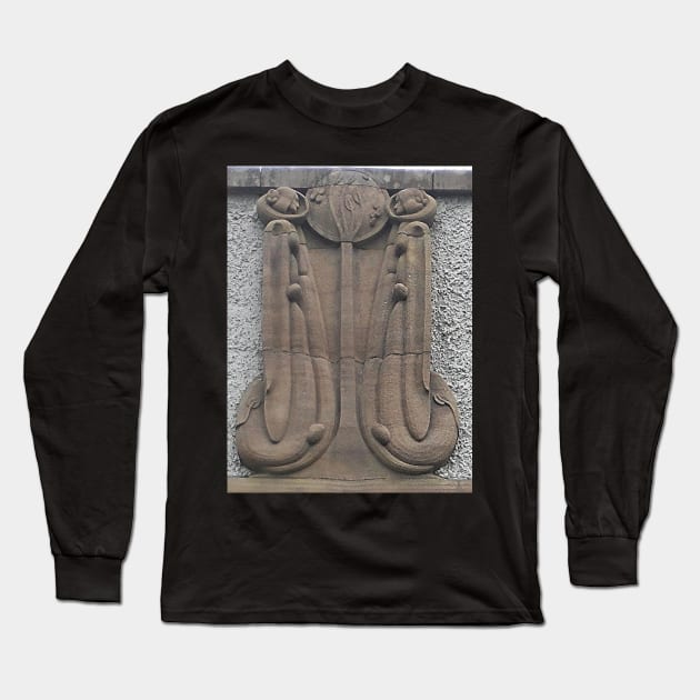 House For An Art Lover, Architectural Detail Long Sleeve T-Shirt by MagsWilliamson